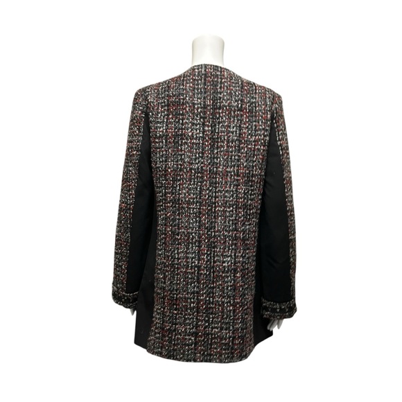 Spanner Long Line Tweed Hook Front Blazer Size 6 - Picture 4 of 6